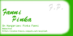 fanni pinka business card